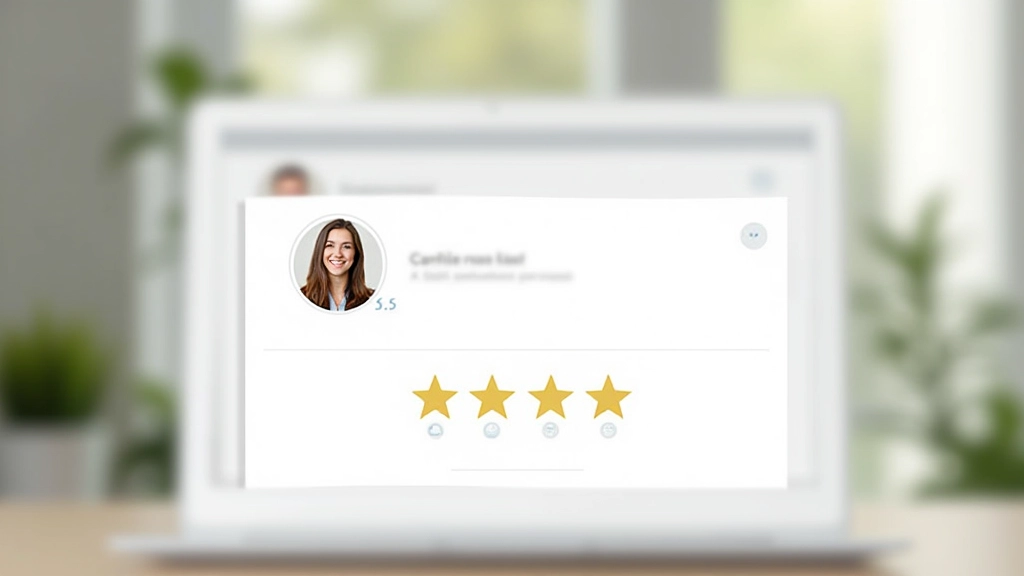 Section de témoignages en haut de page avec deux cartes avis clients côte à côte, avatars professionnels et notation par étoiles